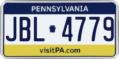 PA license plate JBL4779