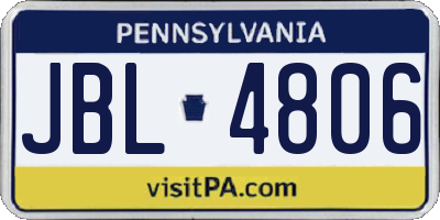 PA license plate JBL4806