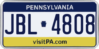 PA license plate JBL4808