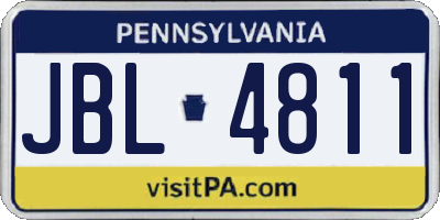 PA license plate JBL4811