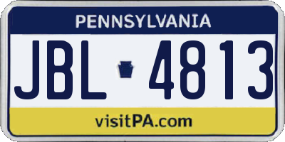 PA license plate JBL4813