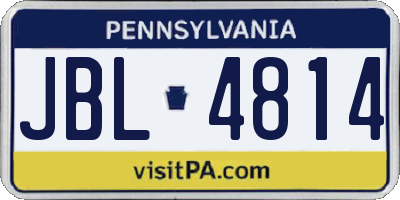 PA license plate JBL4814