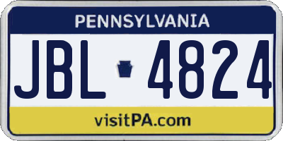 PA license plate JBL4824