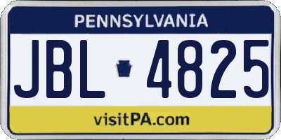 PA license plate JBL4825