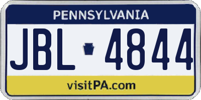 PA license plate JBL4844