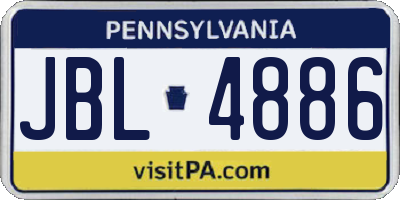 PA license plate JBL4886