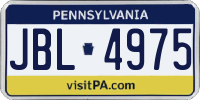 PA license plate JBL4975