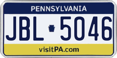 PA license plate JBL5046