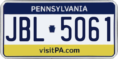 PA license plate JBL5061