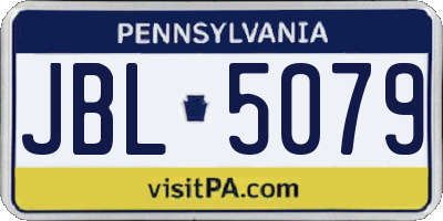 PA license plate JBL5079