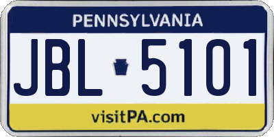 PA license plate JBL5101
