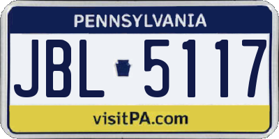 PA license plate JBL5117