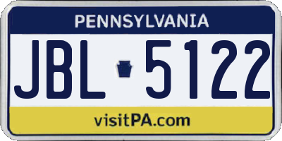 PA license plate JBL5122