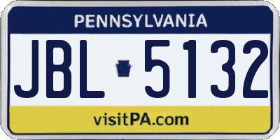 PA license plate JBL5132