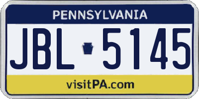 PA license plate JBL5145