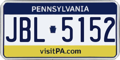PA license plate JBL5152