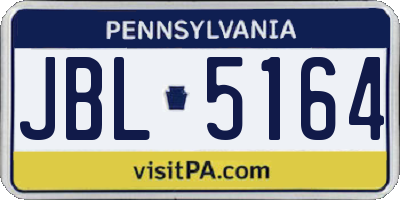 PA license plate JBL5164