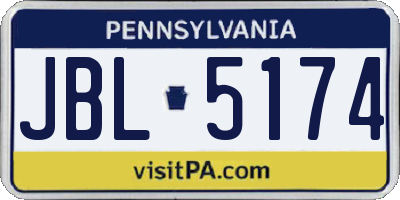 PA license plate JBL5174