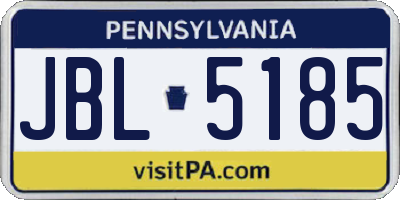 PA license plate JBL5185