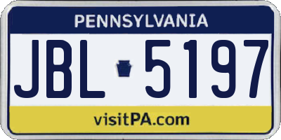 PA license plate JBL5197