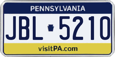 PA license plate JBL5210