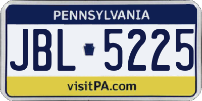 PA license plate JBL5225