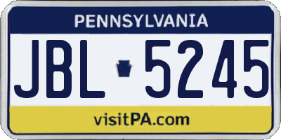 PA license plate JBL5245