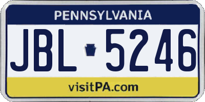 PA license plate JBL5246