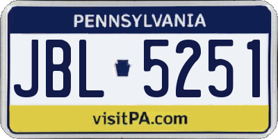 PA license plate JBL5251