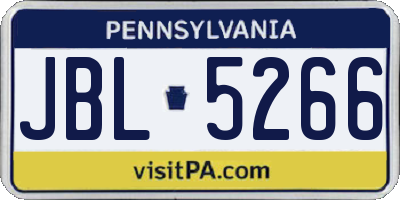 PA license plate JBL5266