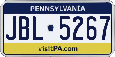 PA license plate JBL5267
