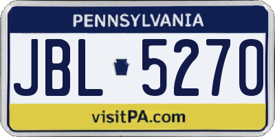 PA license plate JBL5270