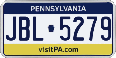 PA license plate JBL5279