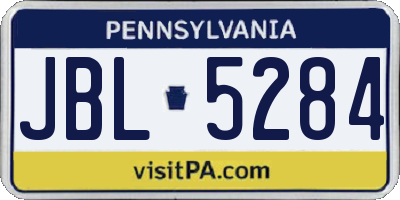 PA license plate JBL5284