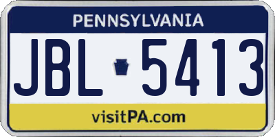 PA license plate JBL5413