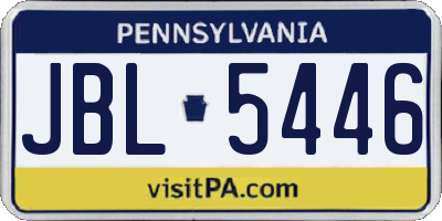 PA license plate JBL5446