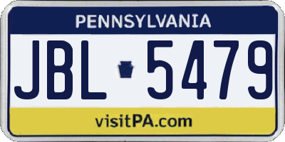 PA license plate JBL5479