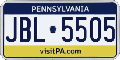 PA license plate JBL5505