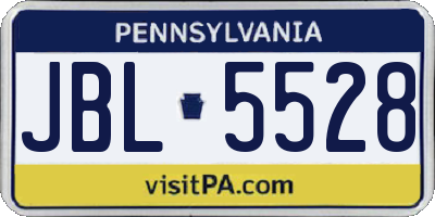 PA license plate JBL5528