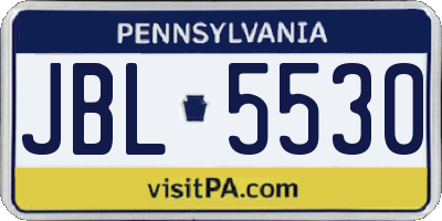 PA license plate JBL5530