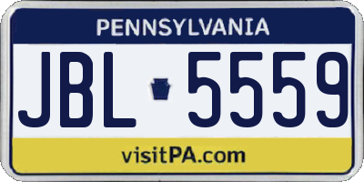 PA license plate JBL5559