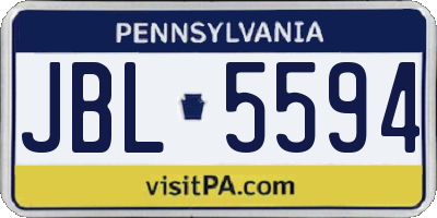 PA license plate JBL5594