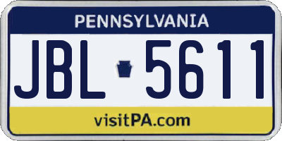 PA license plate JBL5611