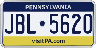 PA license plate JBL5620