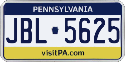 PA license plate JBL5625