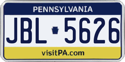 PA license plate JBL5626