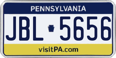 PA license plate JBL5656