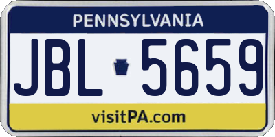 PA license plate JBL5659