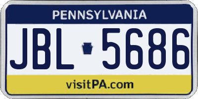 PA license plate JBL5686