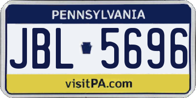 PA license plate JBL5696